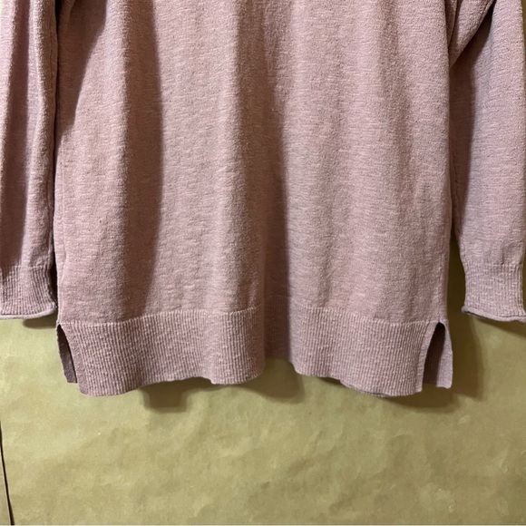 Madewell | Bradley Cardigan Sweater Open Front Textured Cotton Dusty Rose Size S - Picture 10 of 12